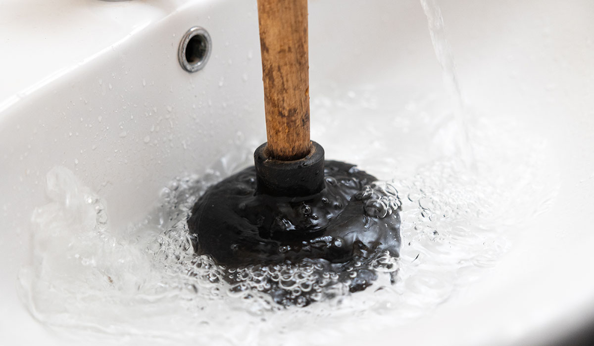 plunger in sink