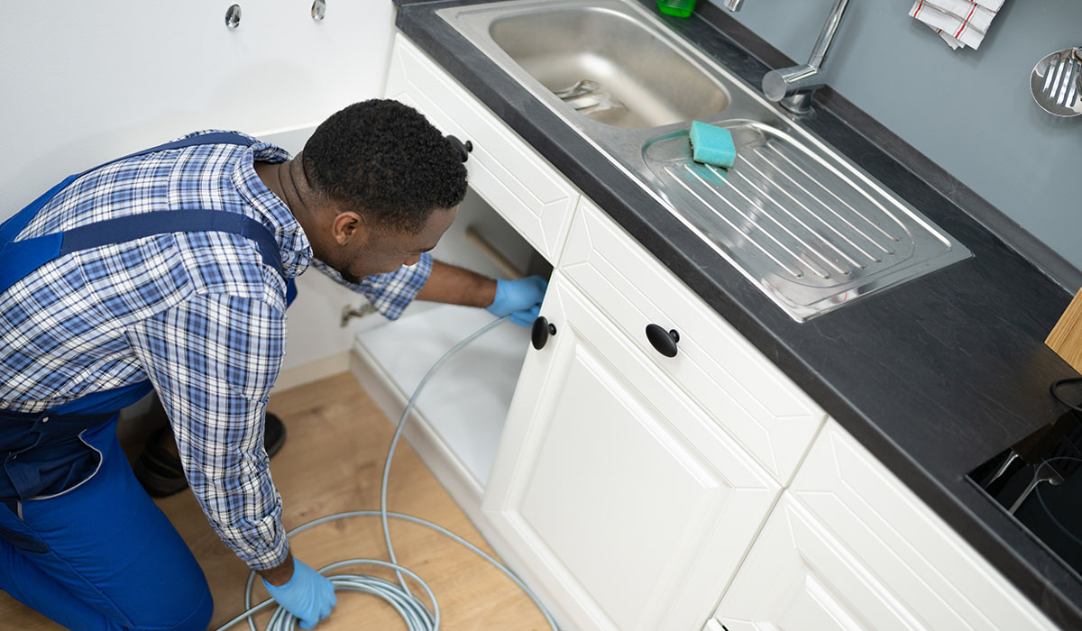 plumber kitchen sink snake